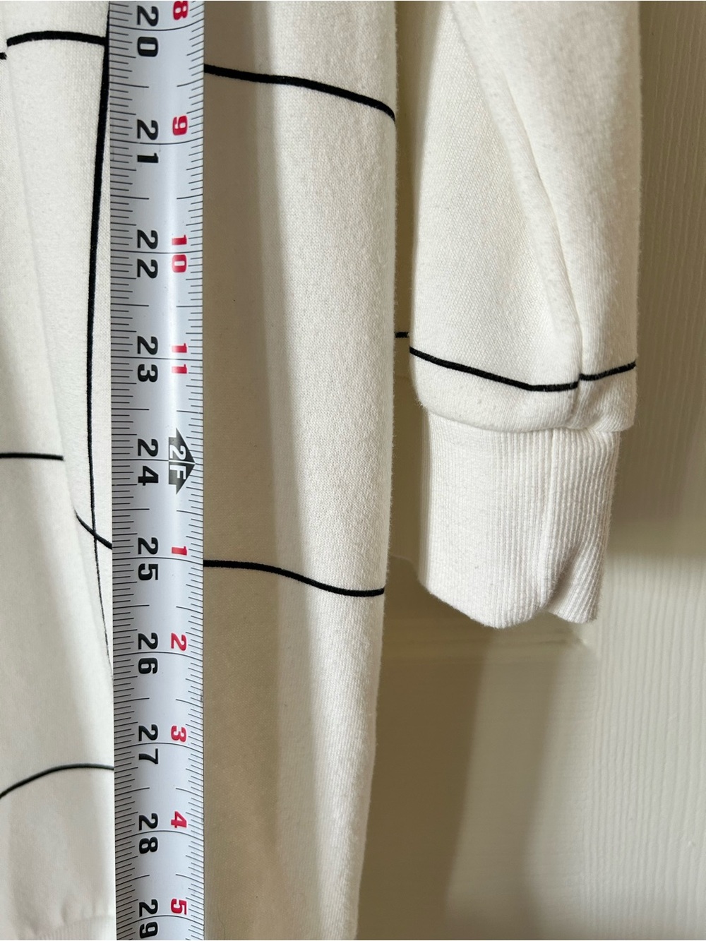 Serra Cream Black Windowpane Turtleneck Sweater Dress - Size Large - Picture 7 of 10